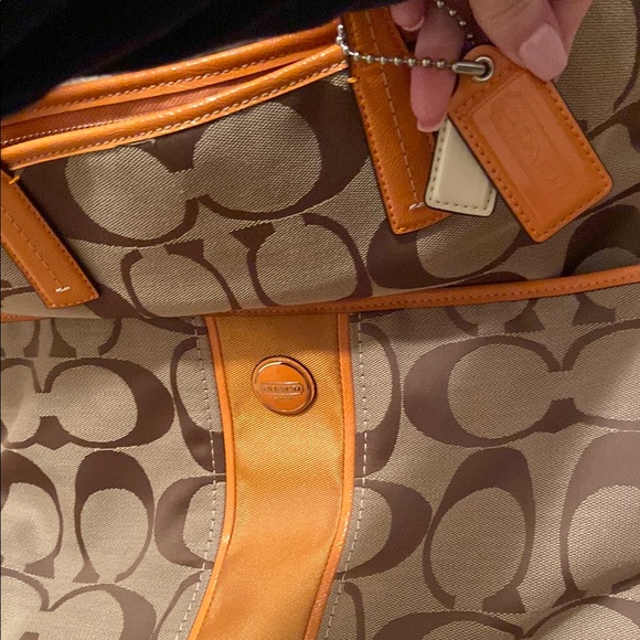 Coach Brown and Orange Women's Bag - Picture 5 of 13